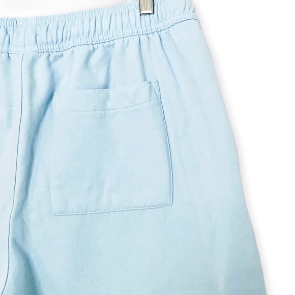 Onia French Terry Drawstring Shorts Sky Blue Premium Cotton Blend Sweat Shorts - Picture 5 of 8